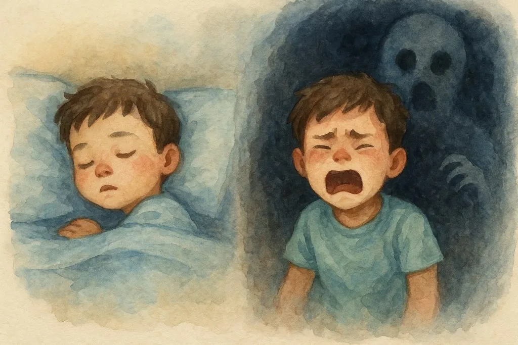 مقایسه وحشت شبانه و کابوس