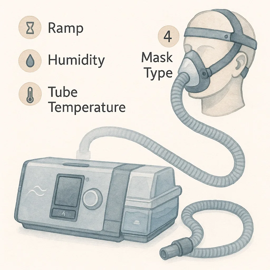 تنظیم دستگاه سی پپ رسمد